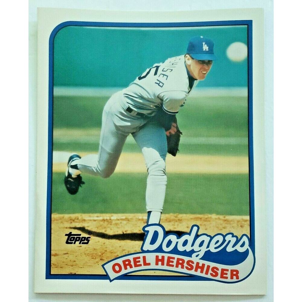 1989 Topps Orel Hershiser Baseball Duo-Tang School Paper Pocket Folder New